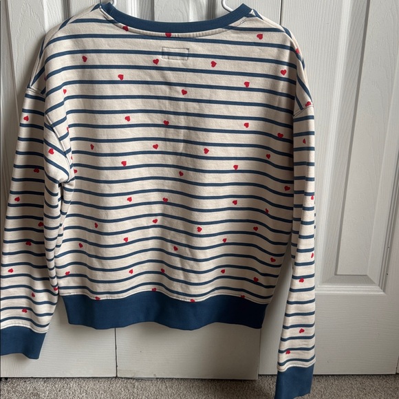 Pact Organic Scattered Hearts Graphic Sweatshirt Pullover - Picture 2 of 3